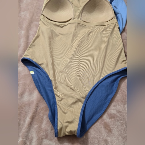 Summersalt The Surfer Sky & Blue Mountain Two-Tone Swimsuit Zipper Size 10 - Picture 8 of 9